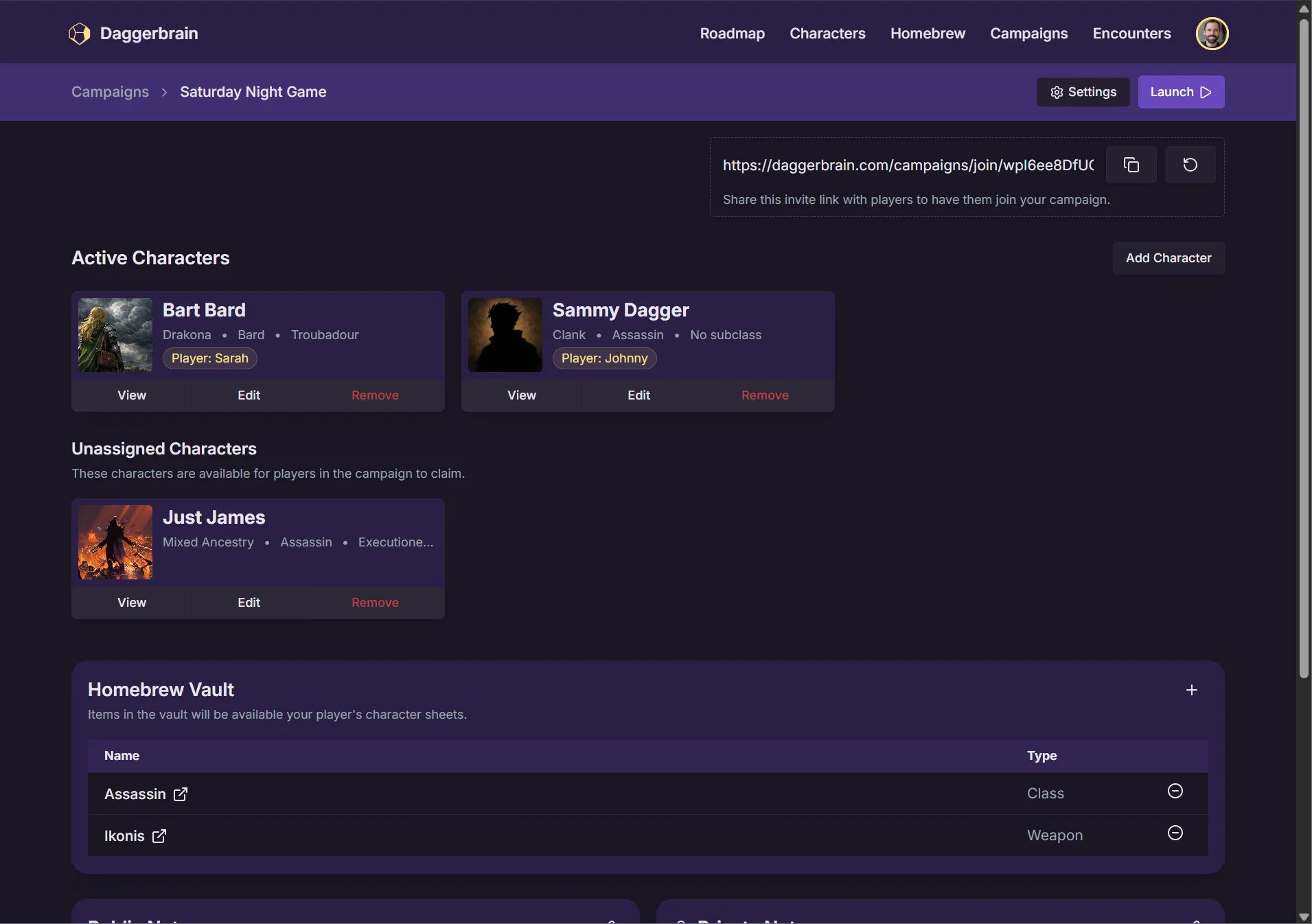 campaign dashboard screenshot